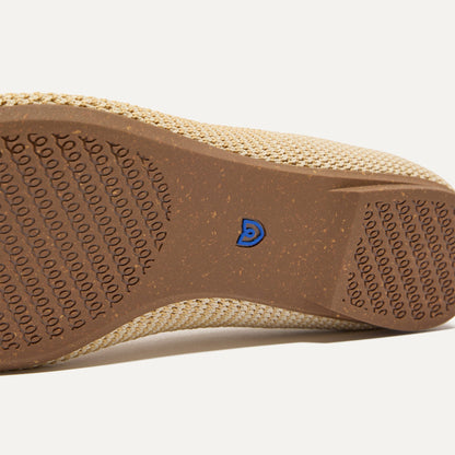 The Max Square Mary Jane in Cream Raffia Knit | Rothys Women