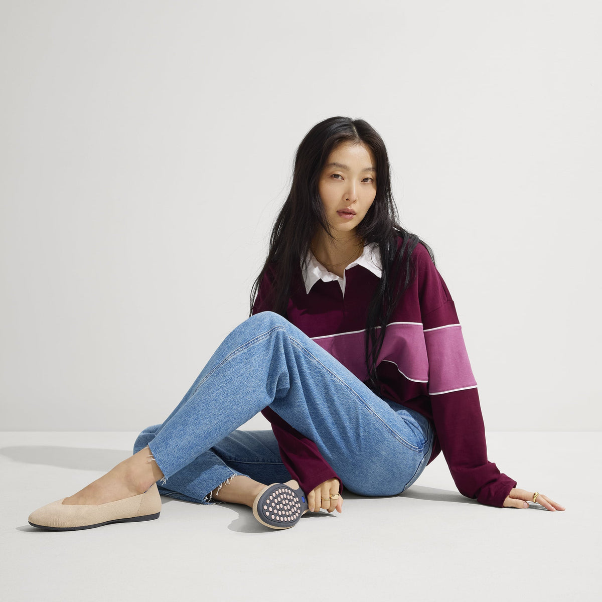The Daily Flat in Ecru | Rothys Women|Men