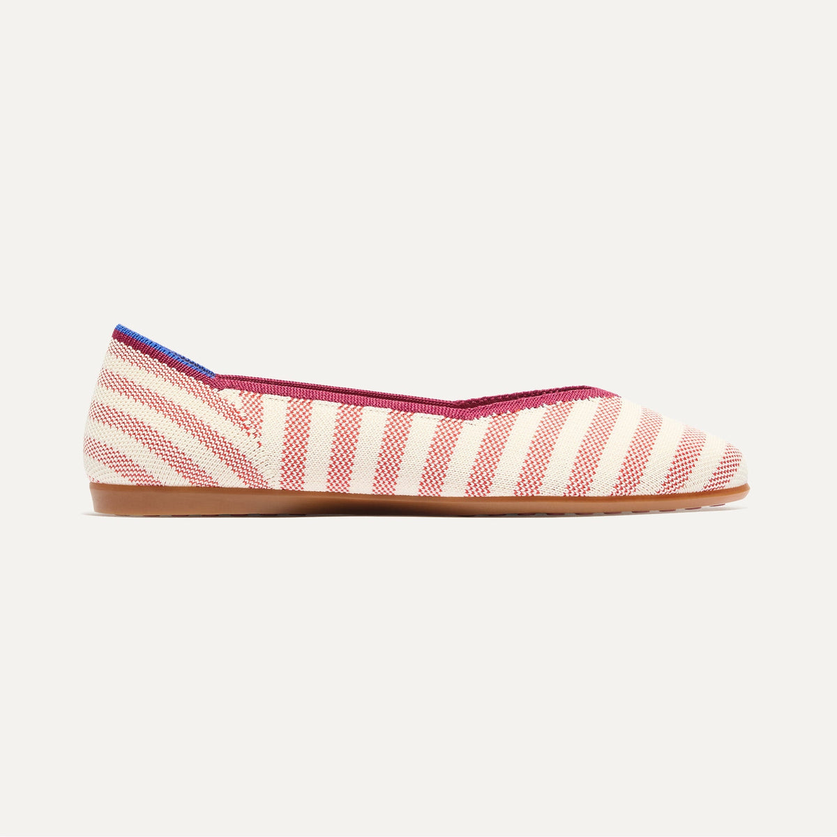 The Daily Flat in Coral Cabana Stripe | Rothys Women|Men