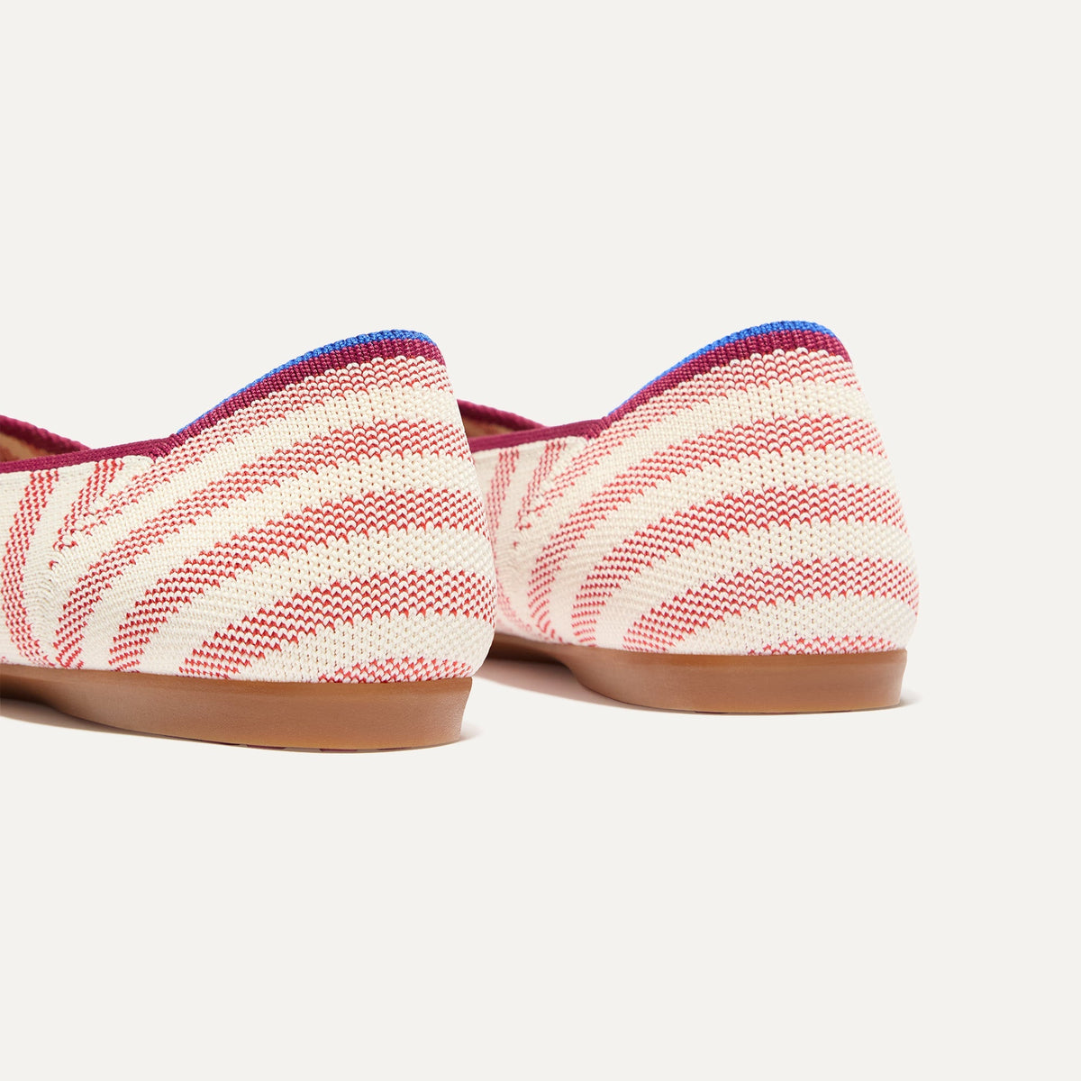 The Daily Flat in Coral Cabana Stripe | Rothys Women|Men