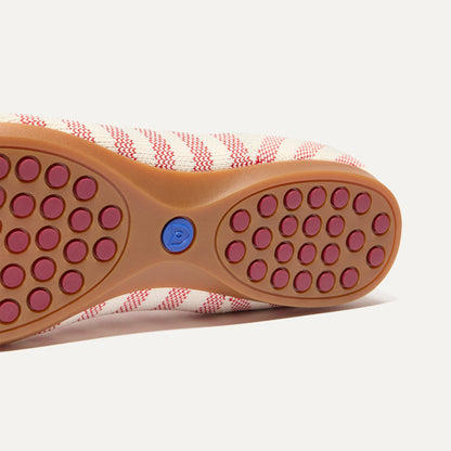 The Daily Flat in Coral Cabana Stripe | Rothys Women|Men
