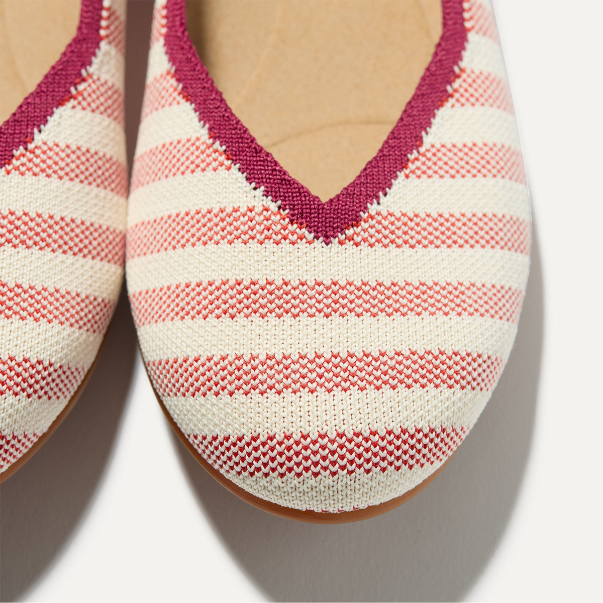 The Daily Flat in Coral Cabana Stripe | Rothys Women|Men