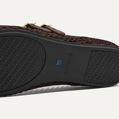 The Double Buckle Mary Jane in Chocolate Mesh | Rothys Women