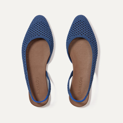 The Almond Slingback in Deep Sea Mesh | Rothys Women