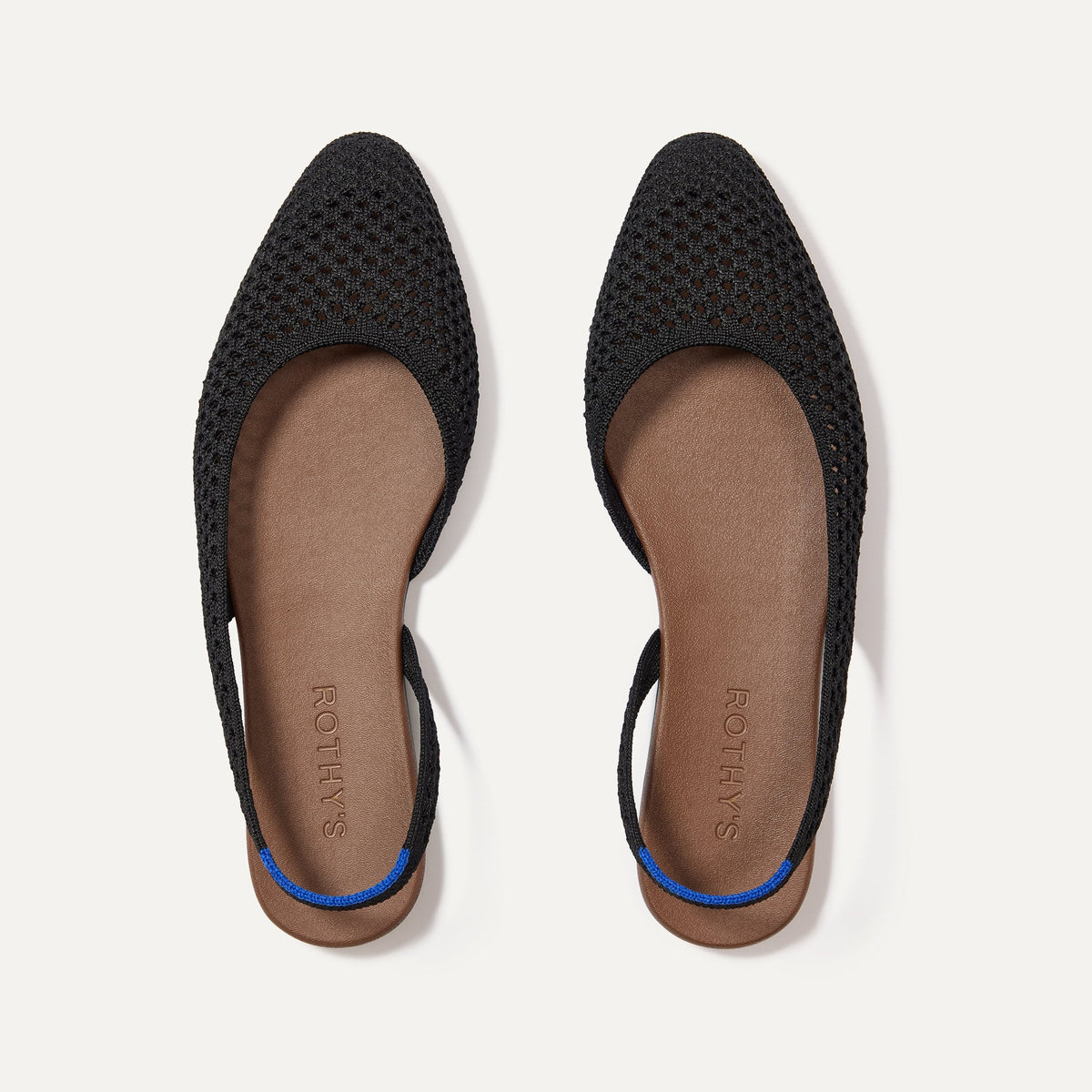 The Almond Slingback in Black Mesh | Rothys Women