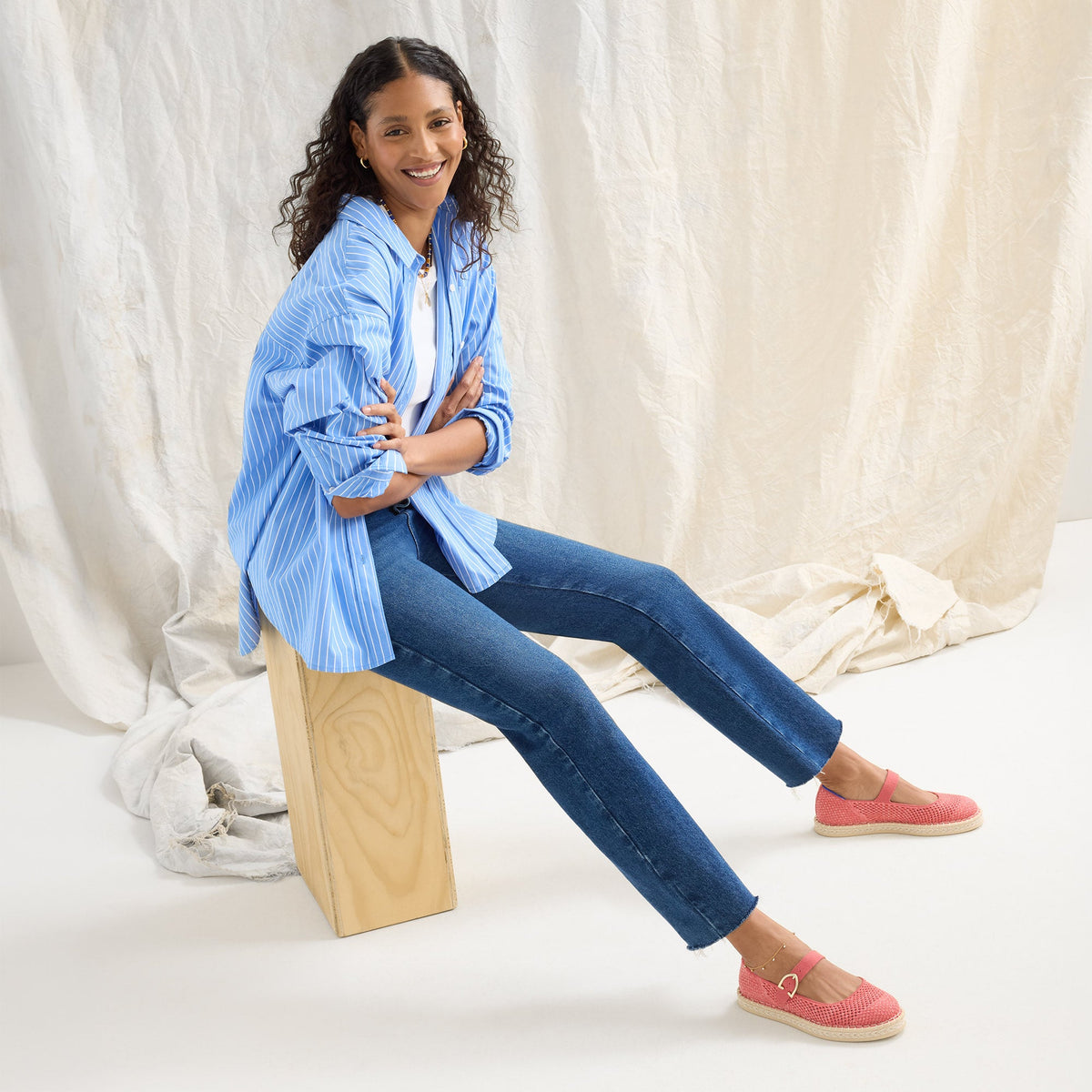 The Espadrille Mary Jane in Starfish | Rothys Women