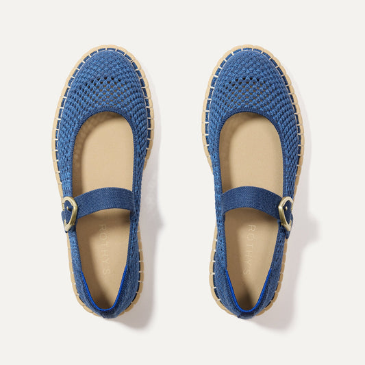 The Espadrille Mary Jane in Blue Breeze | Rothys Women