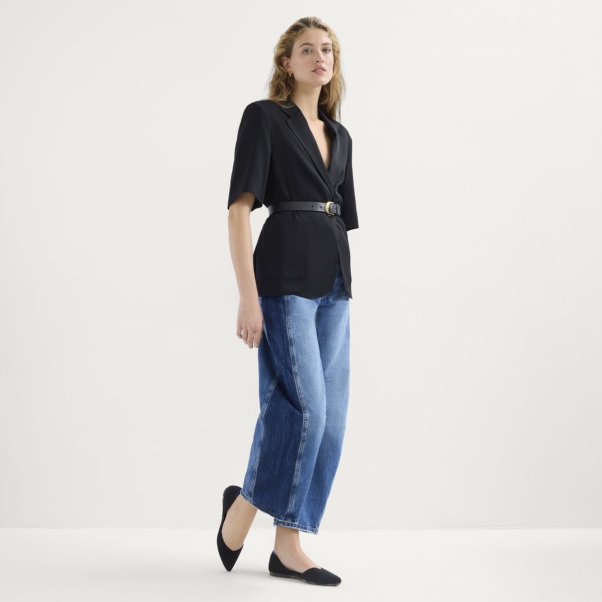 The D'Orsay Point in Black | Rothys Women