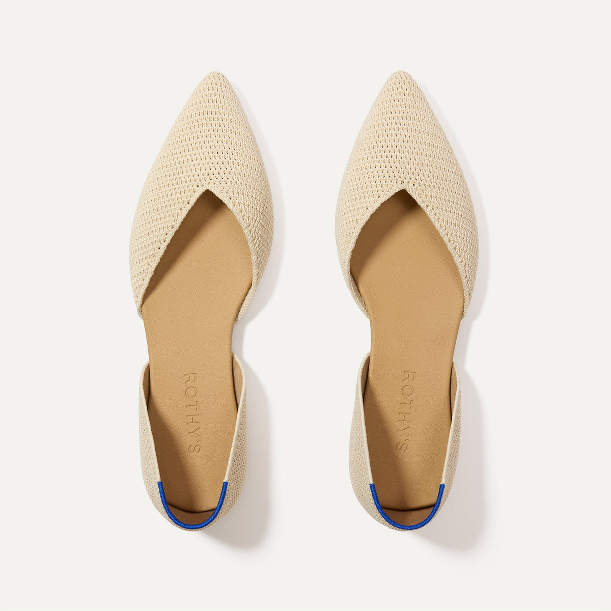 The D'Orsay Point in Conch Raffia-Knit | Rothys Women