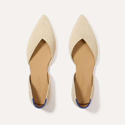 The D'Orsay Point in Conch Raffia-Knit | Rothys Women