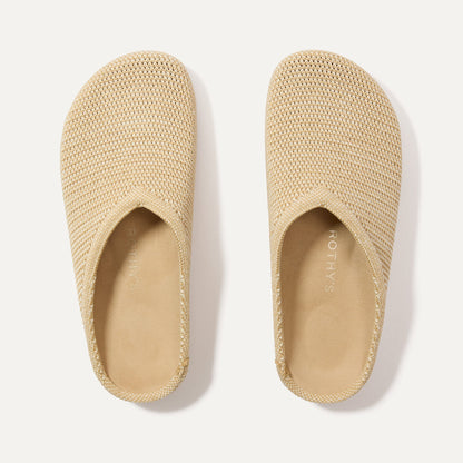 The Casual Clog in Pelican Raffia-Knit | Rothys Women