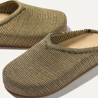 The Casual Clog in Toffee Raffia-Knit | Rothys Women