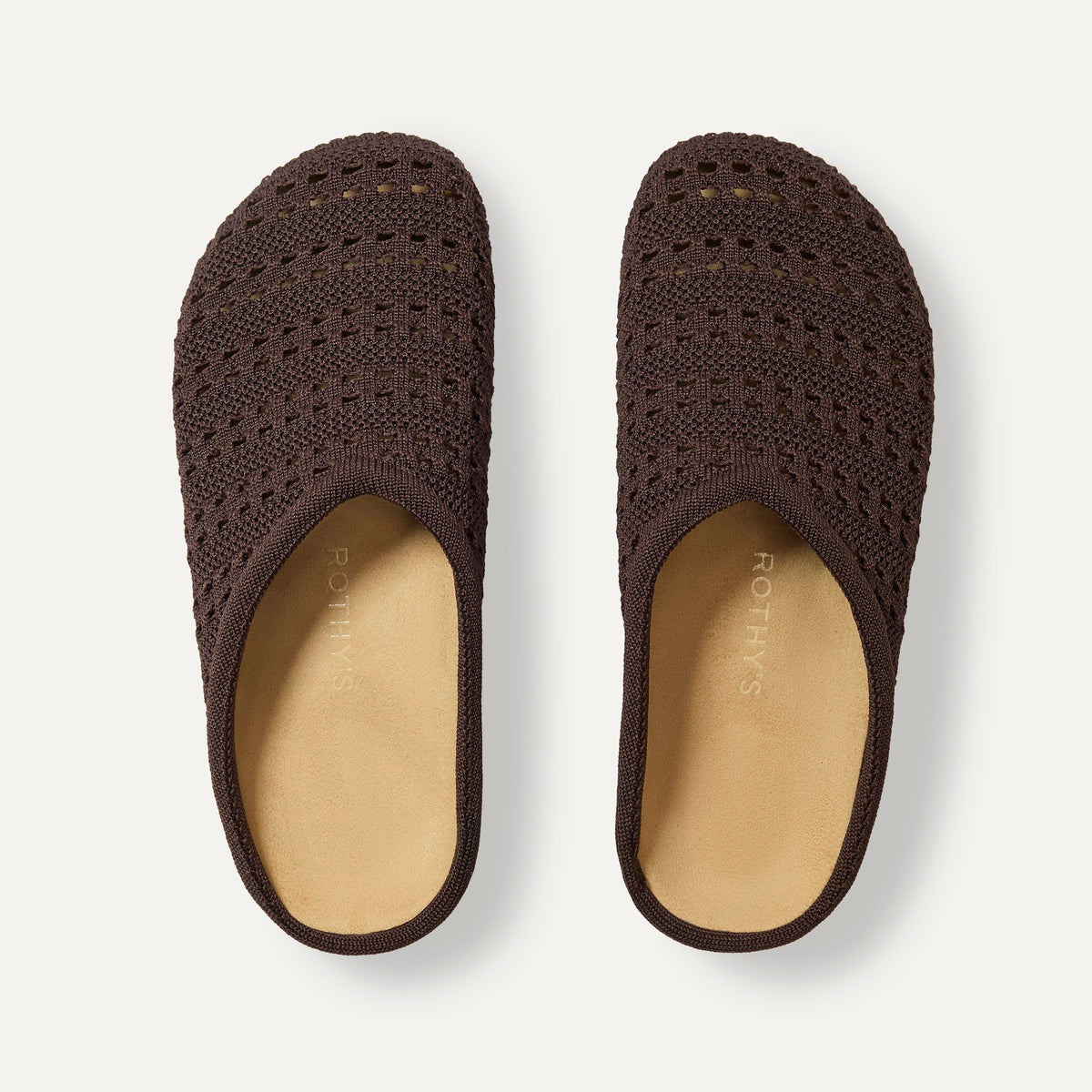 The Casual Clog in Chocolate Crochet | Rothys Women