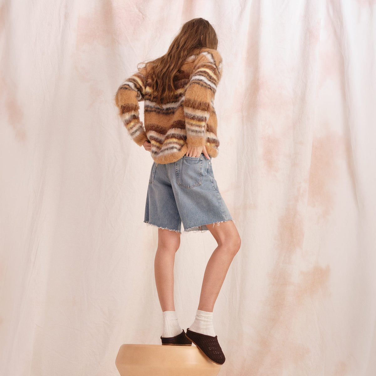 The Casual Clog in Chocolate Crochet | Rothys Women
