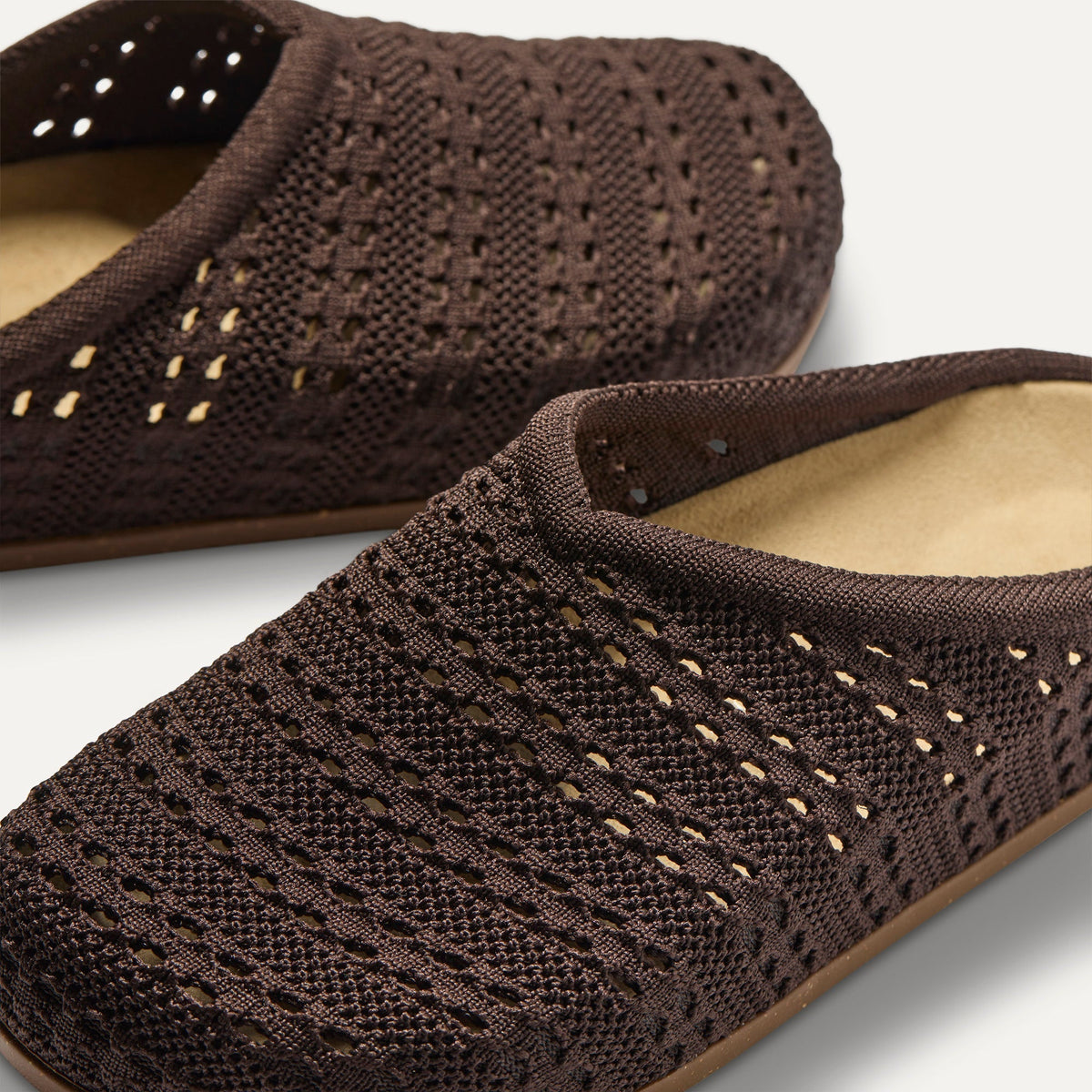 The Casual Clog in Chocolate Crochet | Rothys Women