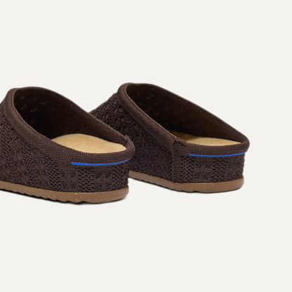 The Casual Clog in Chocolate Crochet | Rothys Women