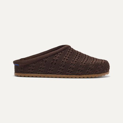 The Casual Clog in Chocolate Crochet | Rothys Women