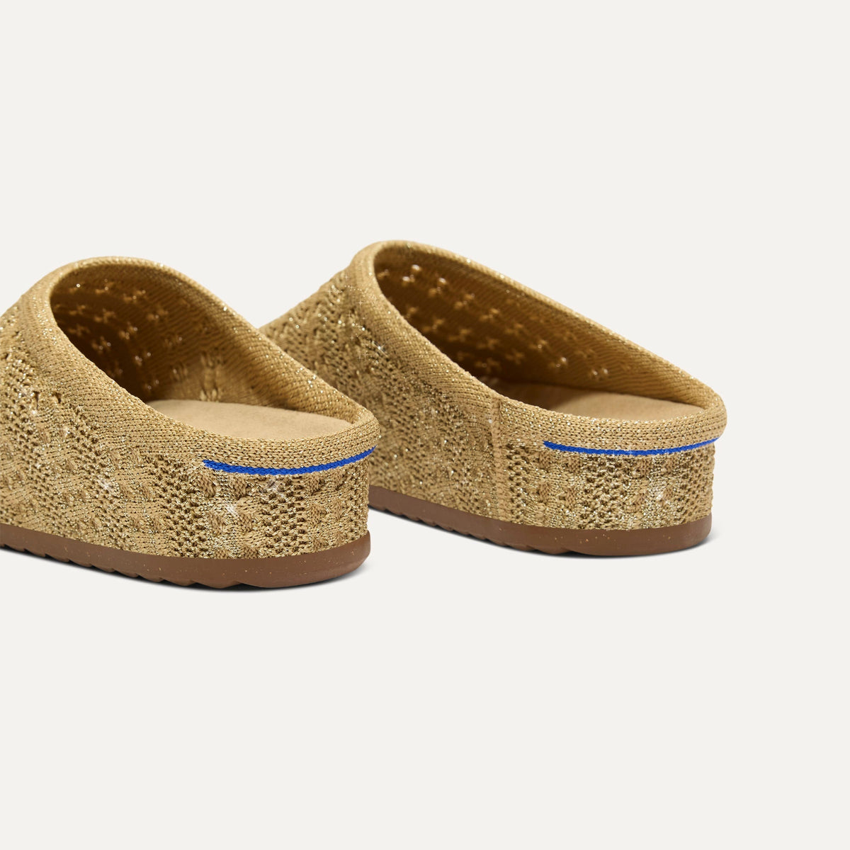 The Casual Clog in Metallic Golden Crochet | Rothys Women