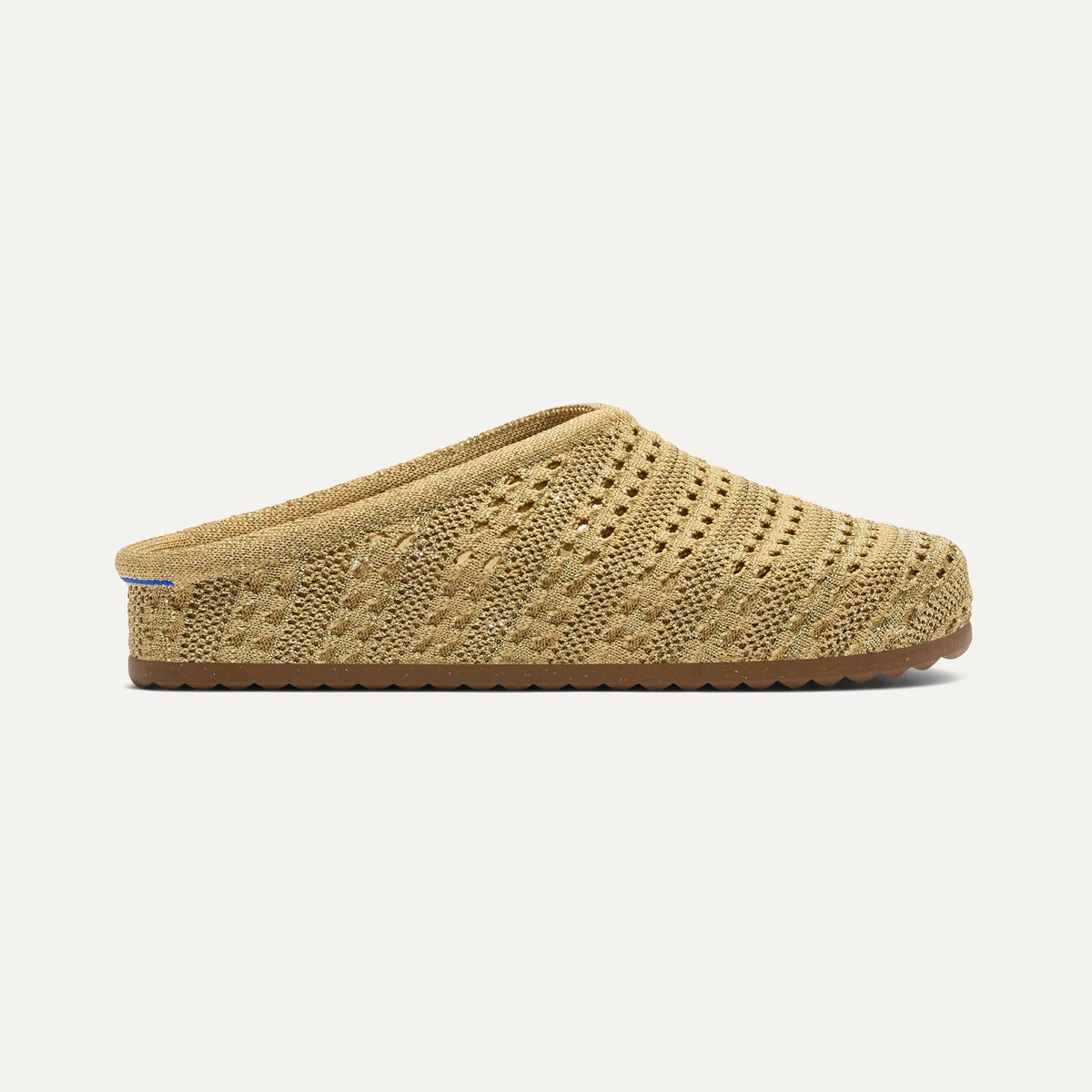 The Casual Clog in Metallic Golden Crochet | Rothys Women