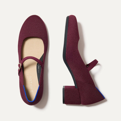 The Mary Jane Heel in Wine Red | Rothys Women