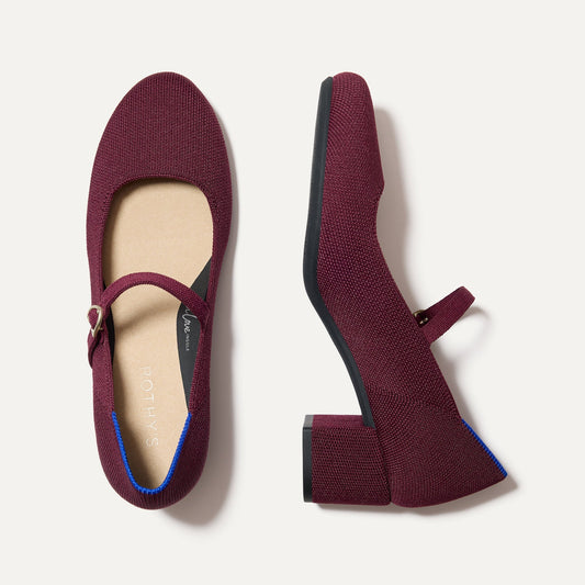 The Mary Jane Heel in Wine Red | Rothys Women