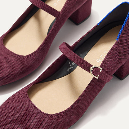 The Mary Jane Heel in Wine Red | Rothys Women