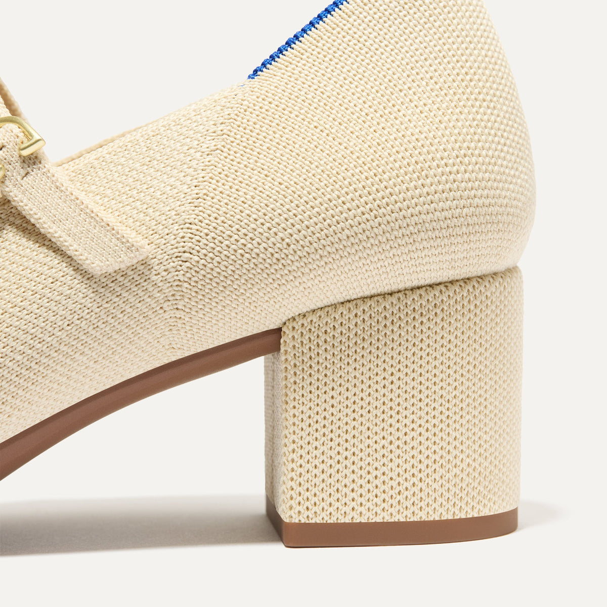 The Double Buckle Mary Jane Heel in Conch | Rothys Women