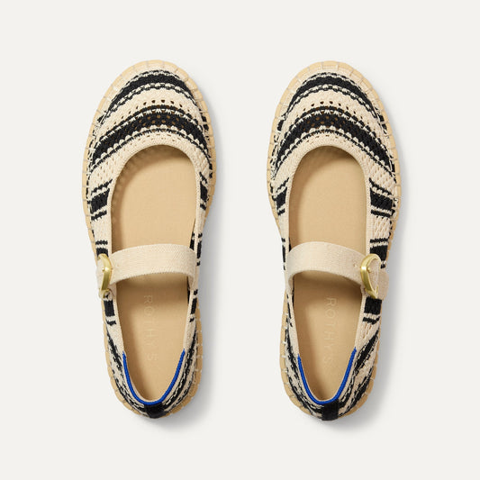 The Espadrille Mary Jane in Compass Stripe | Rothys Women