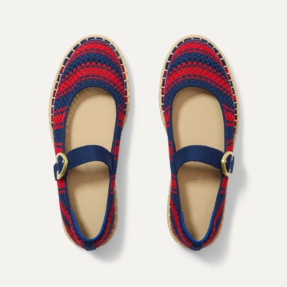 The Espadrille Mary Jane in Cherry Tide | Rothys Women