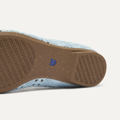 The Max Square Mary Jane in Powder Blue Crochet | Rothys Women