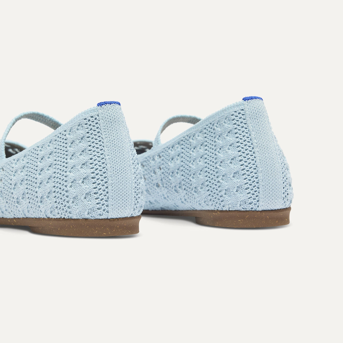 The Max Square Mary Jane in Powder Blue Crochet | Rothys Women