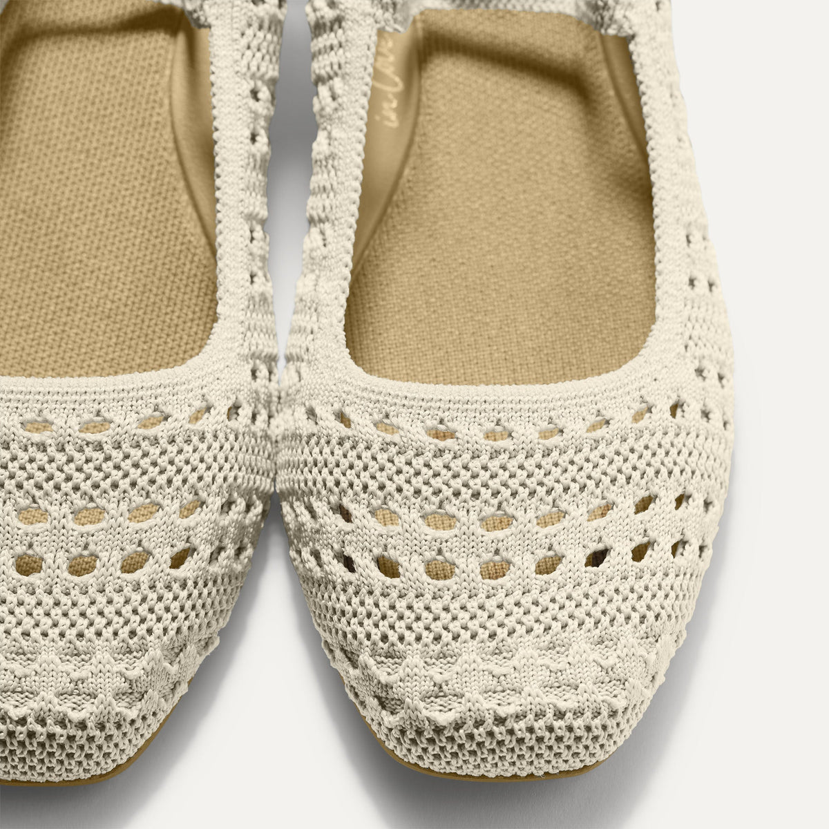 The Max Square Mary Jane in Sandy Crochet | Rothys Women