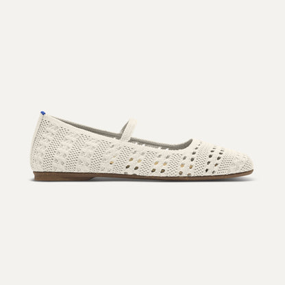 The Max Square Mary Jane in Sandy Crochet | Rothys Women