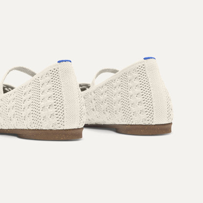 The Max Square Mary Jane in Sandy Crochet | Rothys Women
