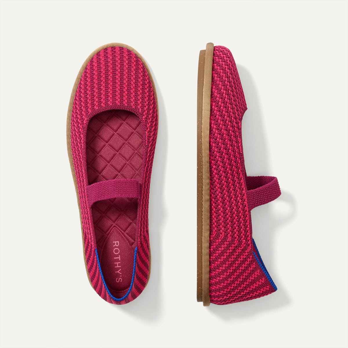 Women's Cruiser Mary Jane in Raspberry Stripe | Rothys Women|Men