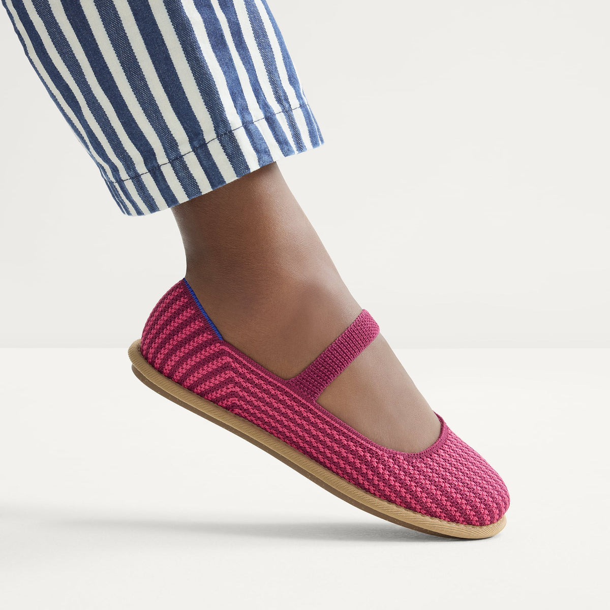 Women's Cruiser Mary Jane in Raspberry Stripe | Rothys Women|Men