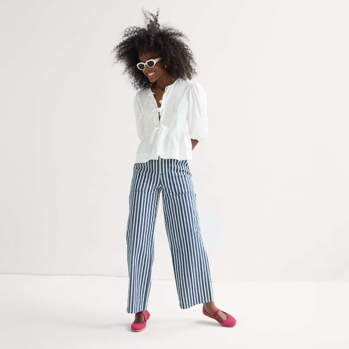 Women's Cruiser Mary Jane in Raspberry Stripe | Rothys Women|Men