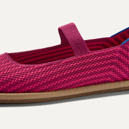 Women's Cruiser Mary Jane in Raspberry Stripe | Rothys Women|Men