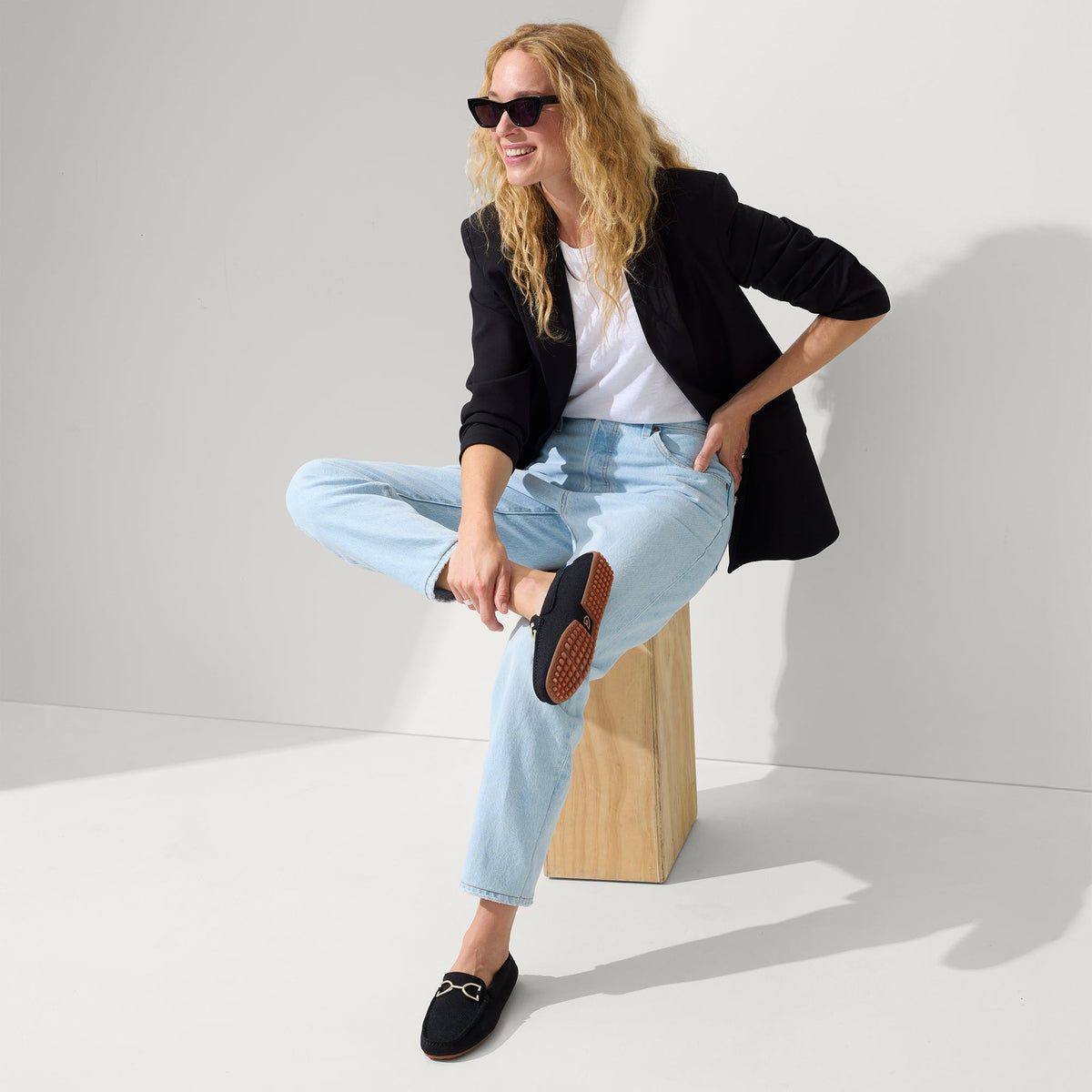 The Double Bit Driver in Black | Rothys Women