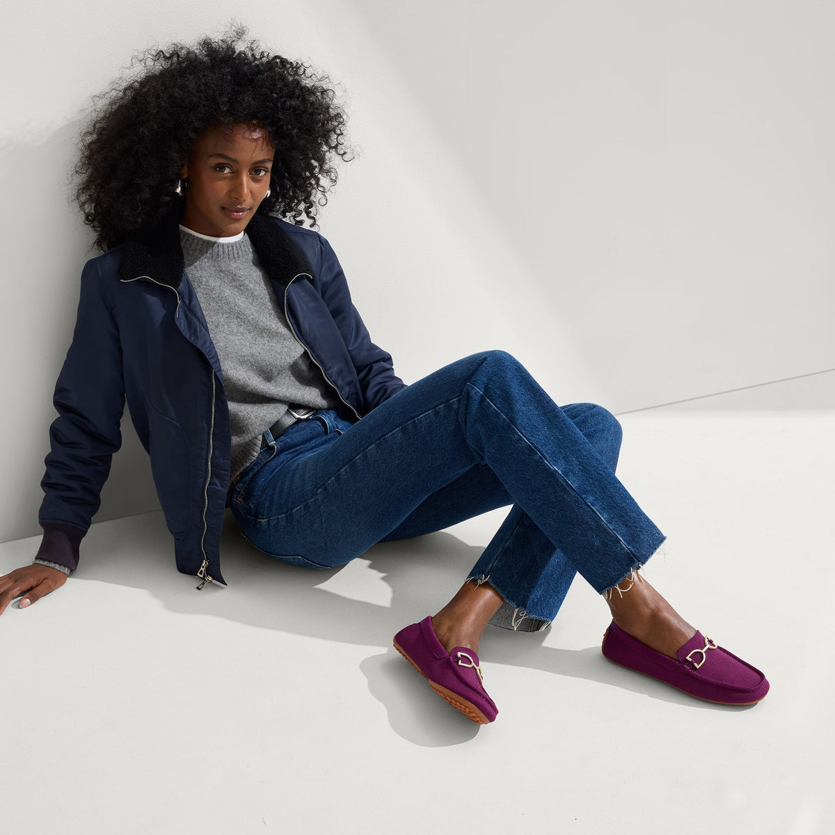 The Double Bit Driver in Purple Sapphire | Rothys Women
