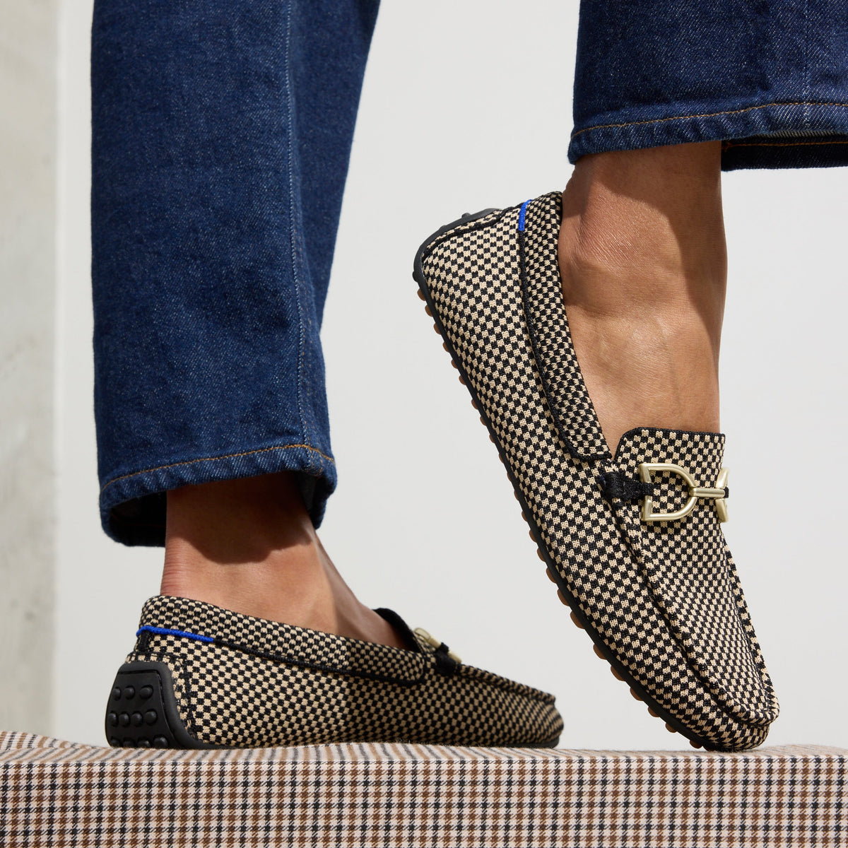 The Double Bit Driver in Classic Micro Check | Rothys Women