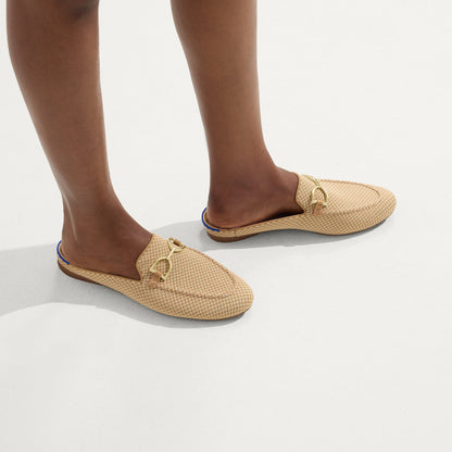 The Double Bit Loafer Mule in Waffle Micro Check | Rothys Women