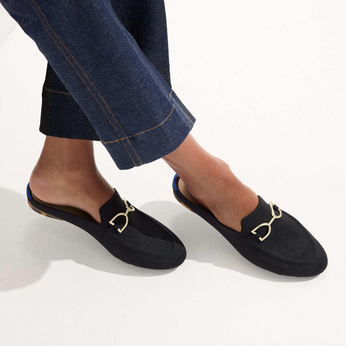 The Double Bit Loafer Mule in Black | Rothys Women