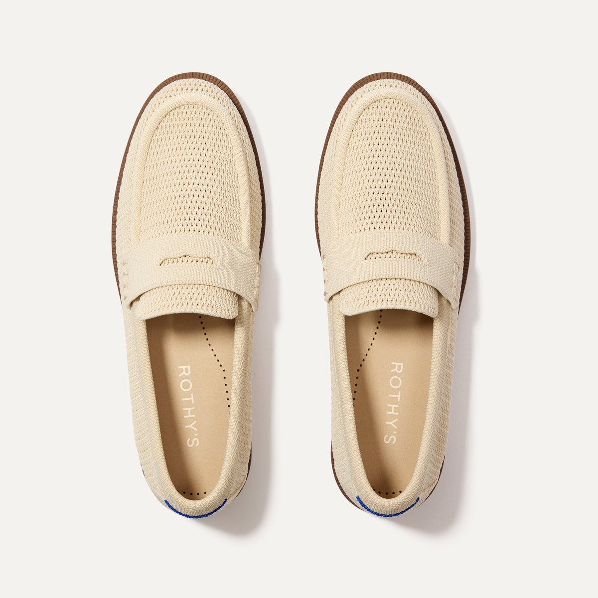 The Penny Loafer in Conch Raffia-Knit for Women | Rothys Women