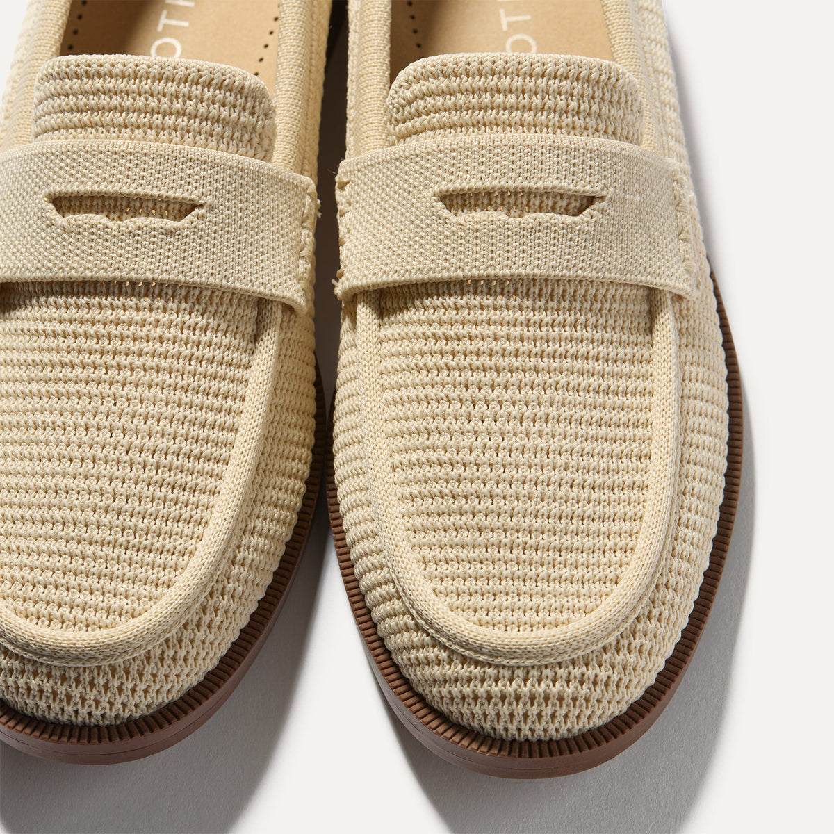 The Penny Loafer in Conch Raffia-Knit for Women | Rothys Women