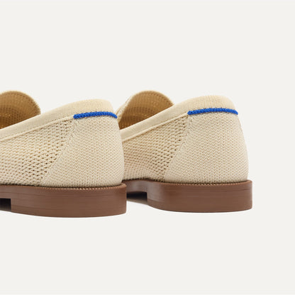 The Penny Loafer in Conch Raffia-Knit for Women | Rothys Women