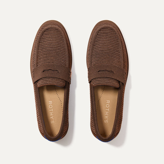 The Penny Loafer in Cinnamon Raffia-Knit for Women | Rothys Women