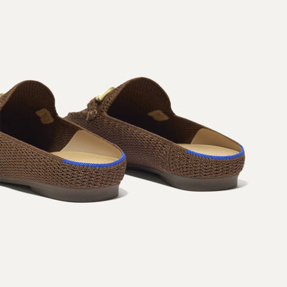 The Double Bit Loafer Mule in Cinnamon Raffia-Knit | Rothys Women