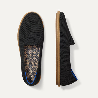 Women's Cruiser Loafer in Black Raffia-Knit | Rothys Women|Men