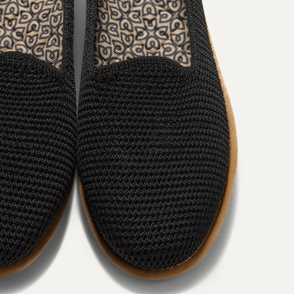 Women's Cruiser Loafer in Black Raffia-Knit | Rothys Women|Men